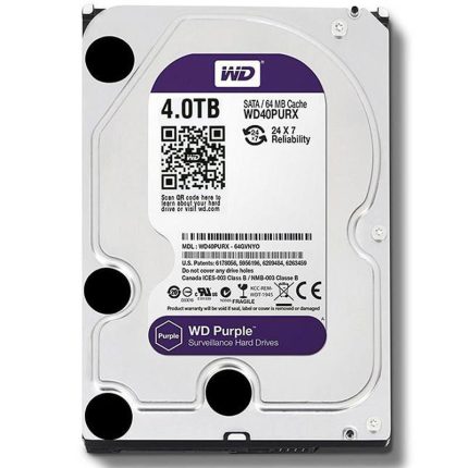 هارد وسترن دیجیتال بنفش 4TB PURPLE HDD W.D گارانتی آرتی