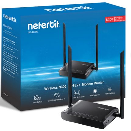 مودم نتربیت مدل ADSL ND-4230N NETERBIT گارانتی آونگ