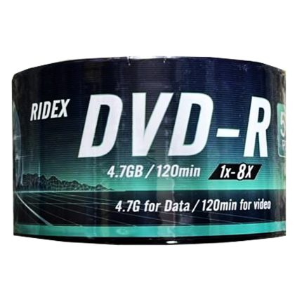 DVD دی وی دی خام رای دکس RiDex پک 50 عددی