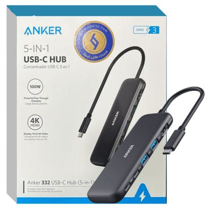 هاب تایپ سی انکر مدل 5Port TYPE-C A8355H11 ANKER مشکی