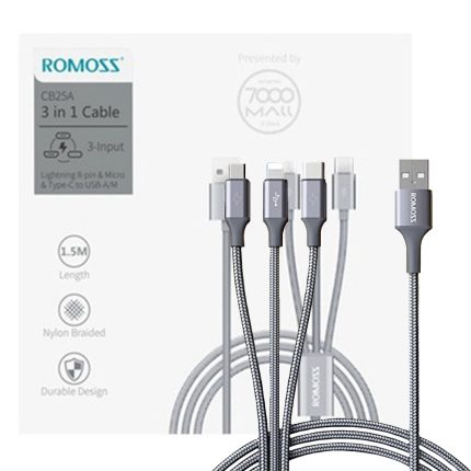 کابل شارژ روموس ROMOSS CB25A 3IN1