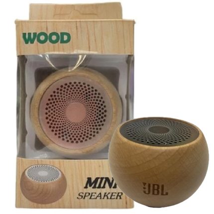 اسپیکر پرتابل وود wood Mini چوبی گرد JBL