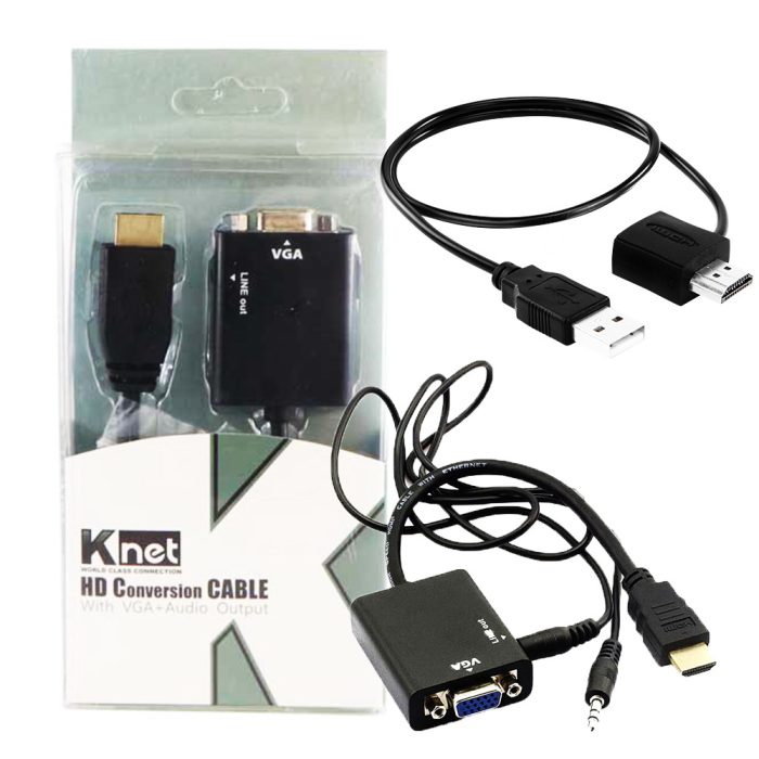 تبدیل HDMI به VGA پک طلقی کنسولی KNET