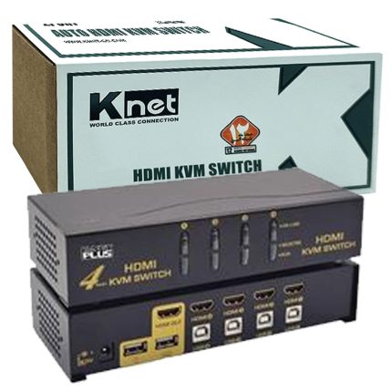 دستگاه KNET 4K 4PORT HDMI KVM