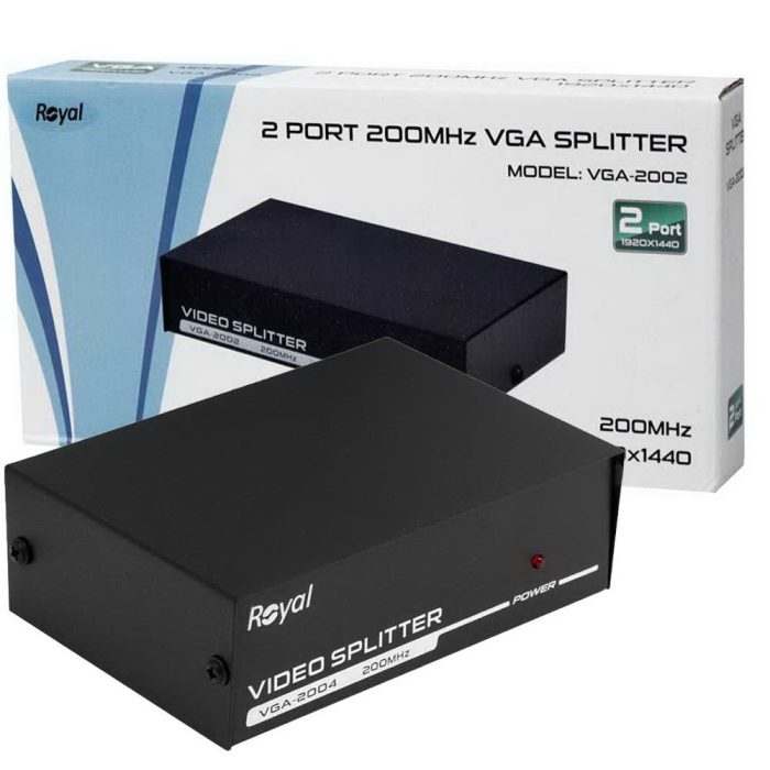 اسپلیتر ROYAL 200mHz 2PORT VGA