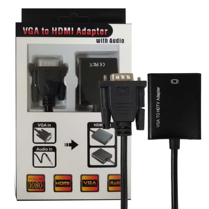 تبدیل VGAبه HDMI صدادارجعبه سفید