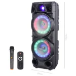 اسپیکر چمدانی بلوتوثی رم و فلش خور Sing-E ZQS8210 + میکروفون و ریموت کنترل - فروش کامپیوتر ، لوازم جانبی و صوتی تصویری در کمین
